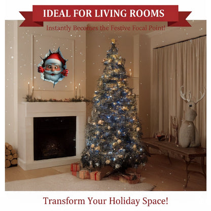 🎄❄️ Early Christmas Sale – 49% OFF!! 🎅 'Santa’s Surprise' 3D Wall Decals