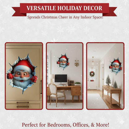 🎄❄️ Early Christmas Sale – 49% OFF!! 🎅 'Santa’s Surprise' 3D Wall Decals