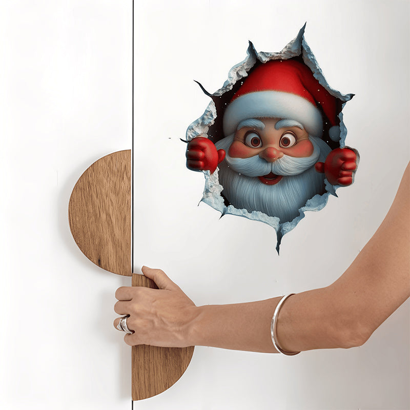 🎄❄️ Early Christmas Sale – 49% OFF!! 🎅 'Santa’s Surprise' 3D Wall Decals