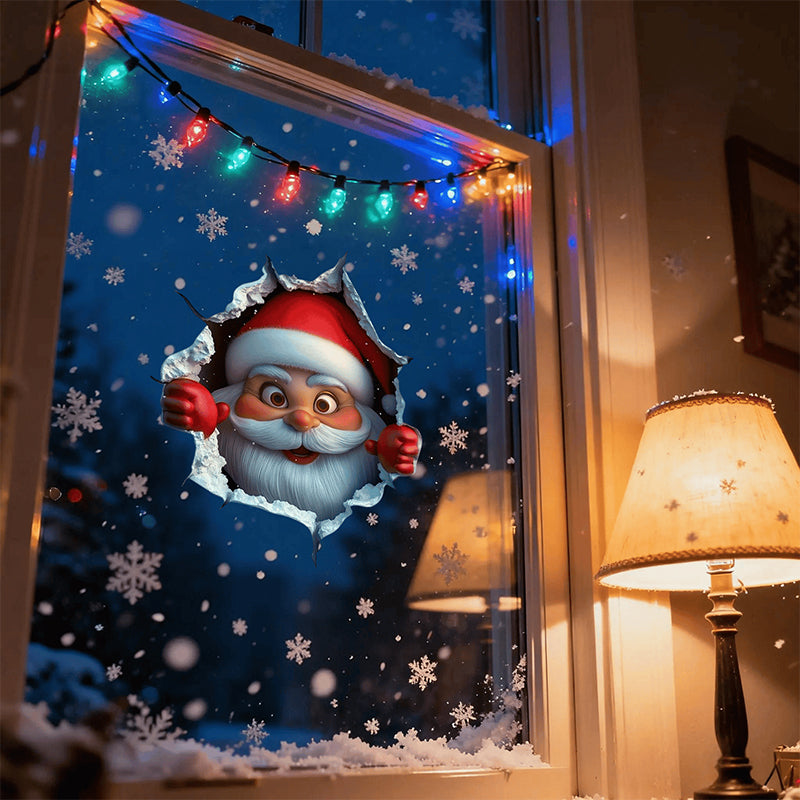 🎄❄️ Early Christmas Sale – 49% OFF!! 🎅 'Santa’s Surprise' 3D Wall Decals