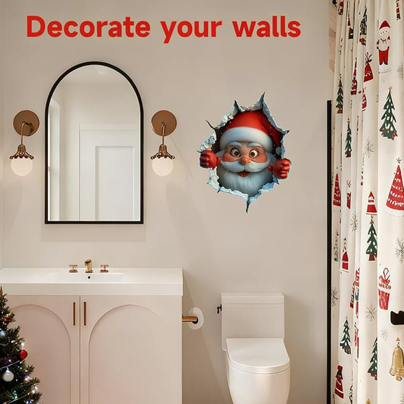 🎄❄️ Early Christmas Sale – 49% OFF!! 🎅 'Santa’s Surprise' 3D Wall Decals
