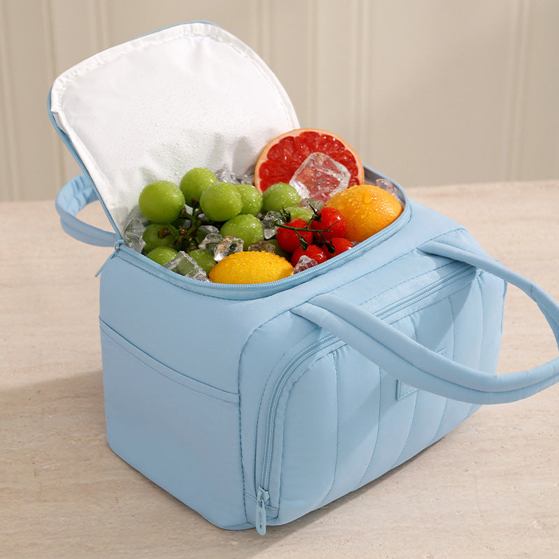 Quilted Insulated Water Resistant Lunch Bag