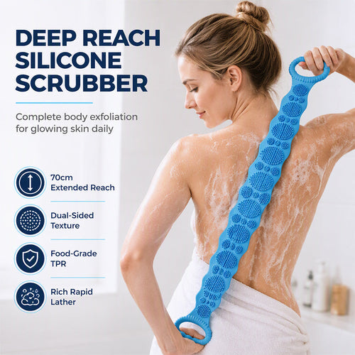 Silicone Double-Sided Bath Back Scrubber