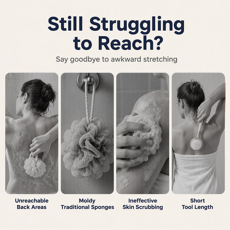 Silicone Double-Sided Bath Back Scrubber