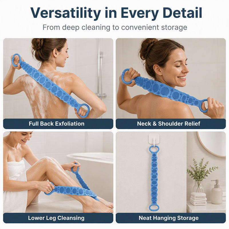 Silicone Double-Sided Bath Back Scrubber
