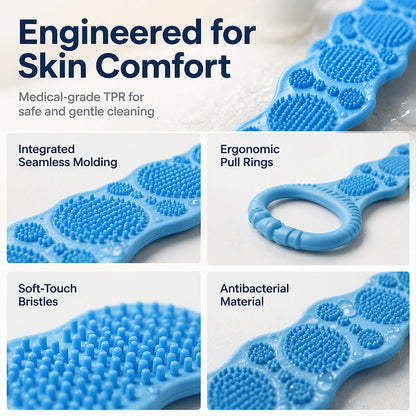 Silicone Double-Sided Bath Back Scrubber