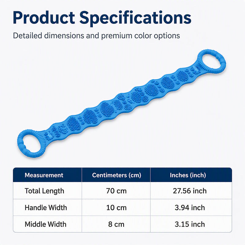 Silicone Double-Sided Bath Back Scrubber