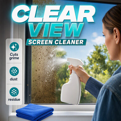 🔥50% OFF NOW! Window Screen & Mesh Cleaner Spray, No‑Rinse Screen Cleaning Solution with Cleaning Cloth, Quickly Remove Dust, Grime & Sticky Residues for Window Mesh Screens