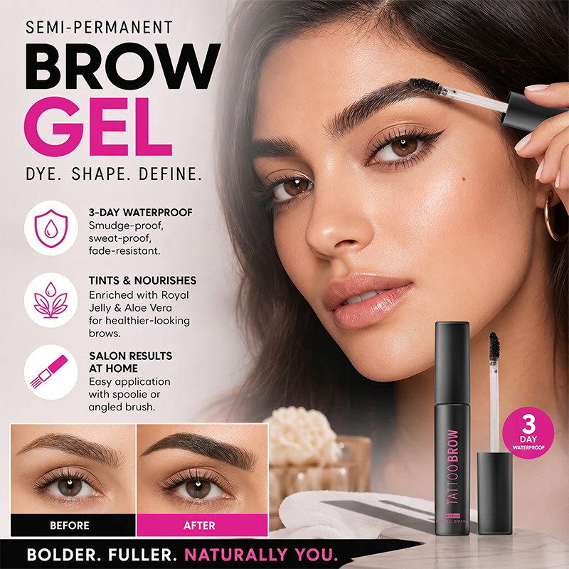 🏆 Last Day Special Price £9.99 ! 🔥Buy 1 Get 1 Free🎁Semi‑Permanent Long‑Lasting Waterproof Eyebrow Gel, Peel‑Off Tattoo Brow Tint Gel