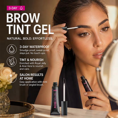 🏆 Last Day Special Price £9.99 ! 🔥Buy 1 Get 1 Free🎁Semi‑Permanent Long‑Lasting Waterproof Eyebrow Gel, Peel‑Off Tattoo Brow Tint Gel