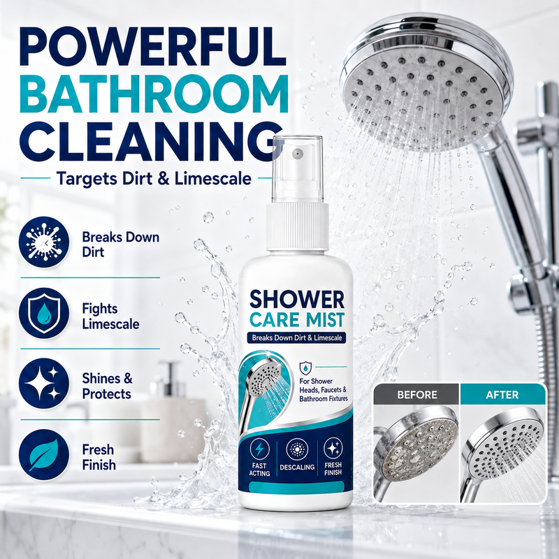 🚿Last Day Special Price £7.99!!🚿✨Fast-Acting Shower Limescale Remover Spray – Dissolves stubborn mineral deposits & hard water stains. Restores water flow & shine – just spray & wipe! 🧼💪