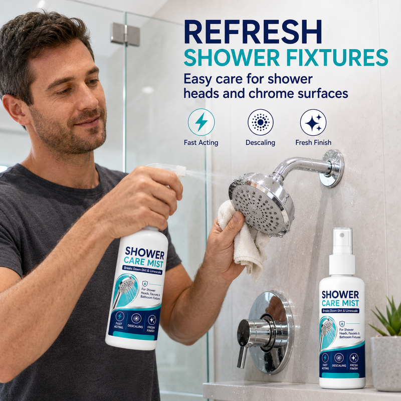 🚿Last Day Special Price £7.99!!🚿✨Fast-Acting Shower Limescale Remover Spray – Dissolves stubborn mineral deposits & hard water stains. Restores water flow & shine – just spray & wipe! 🧼💪