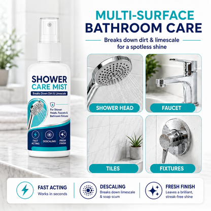 🚿Last Day Special Price £7.99!!🚿✨Fast-Acting Shower Limescale Remover Spray – Dissolves stubborn mineral deposits & hard water stains. Restores water flow & shine – just spray & wipe! 🧼💪