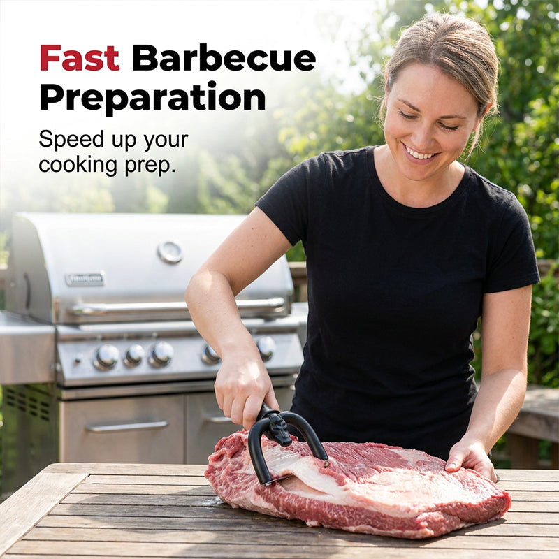 Handheld fat cutter for beef and pork