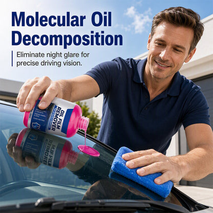 🏆 Last Day Special Price £7.99 ! 🔥Buy 2 Get 1 Free🔥 Car Glass Oil Film Remover Windshield Cleaner🚗