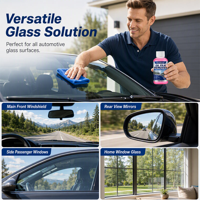 🏆 Last Day Special Price £7.99 ! 🔥Buy 2 Get 1 Free🔥 Car Glass Oil Film Remover Windshield Cleaner🚗