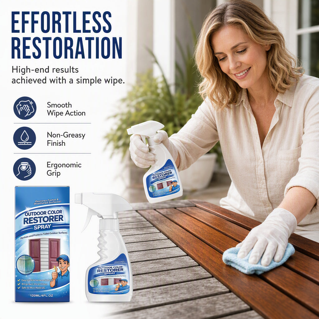 🌿✨ LIMITED TIME DEAL – Outdoor Color Restorer Spray | Revive Faded Wood Furniture & Restore Weathered Surfaces 🪵
