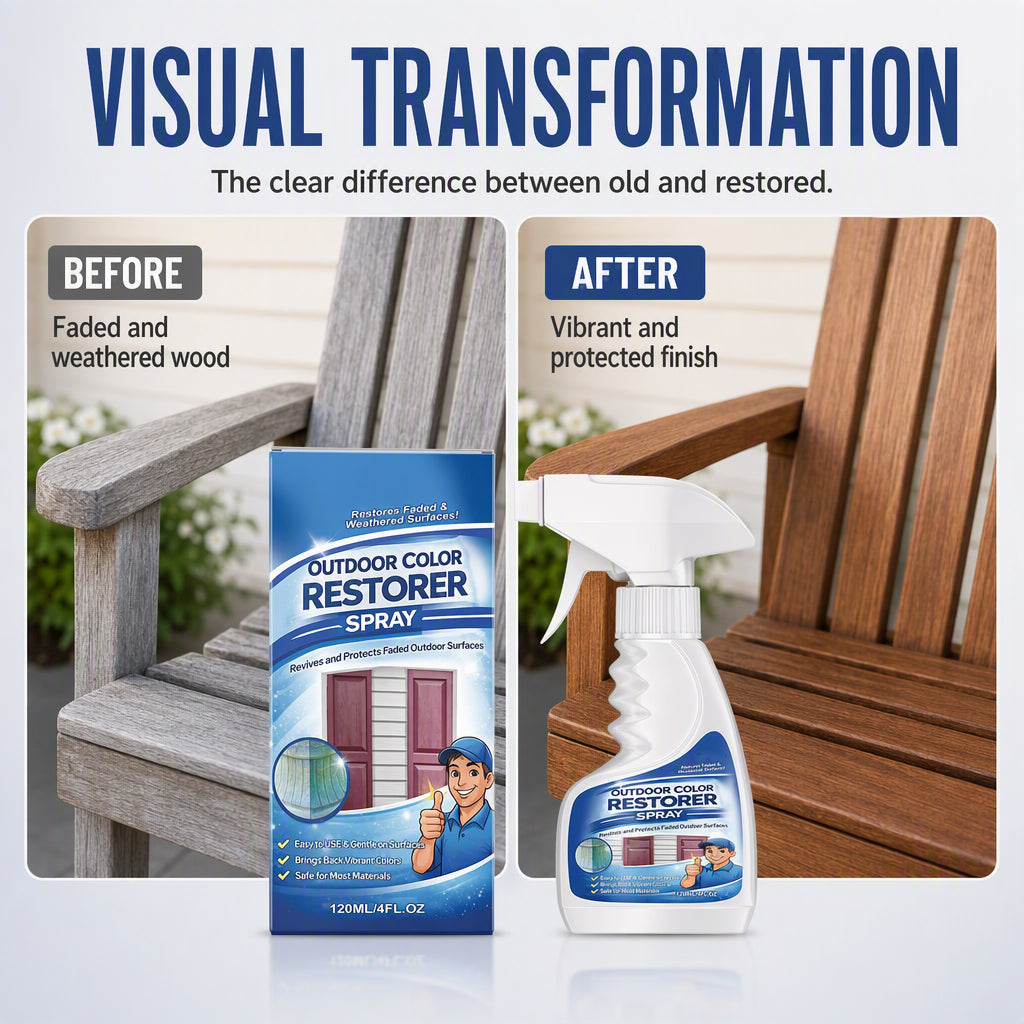 🌿✨ LIMITED TIME DEAL – Outdoor Color Restorer Spray | Revive Faded Wood Furniture & Restore Weathered Surfaces 🪵