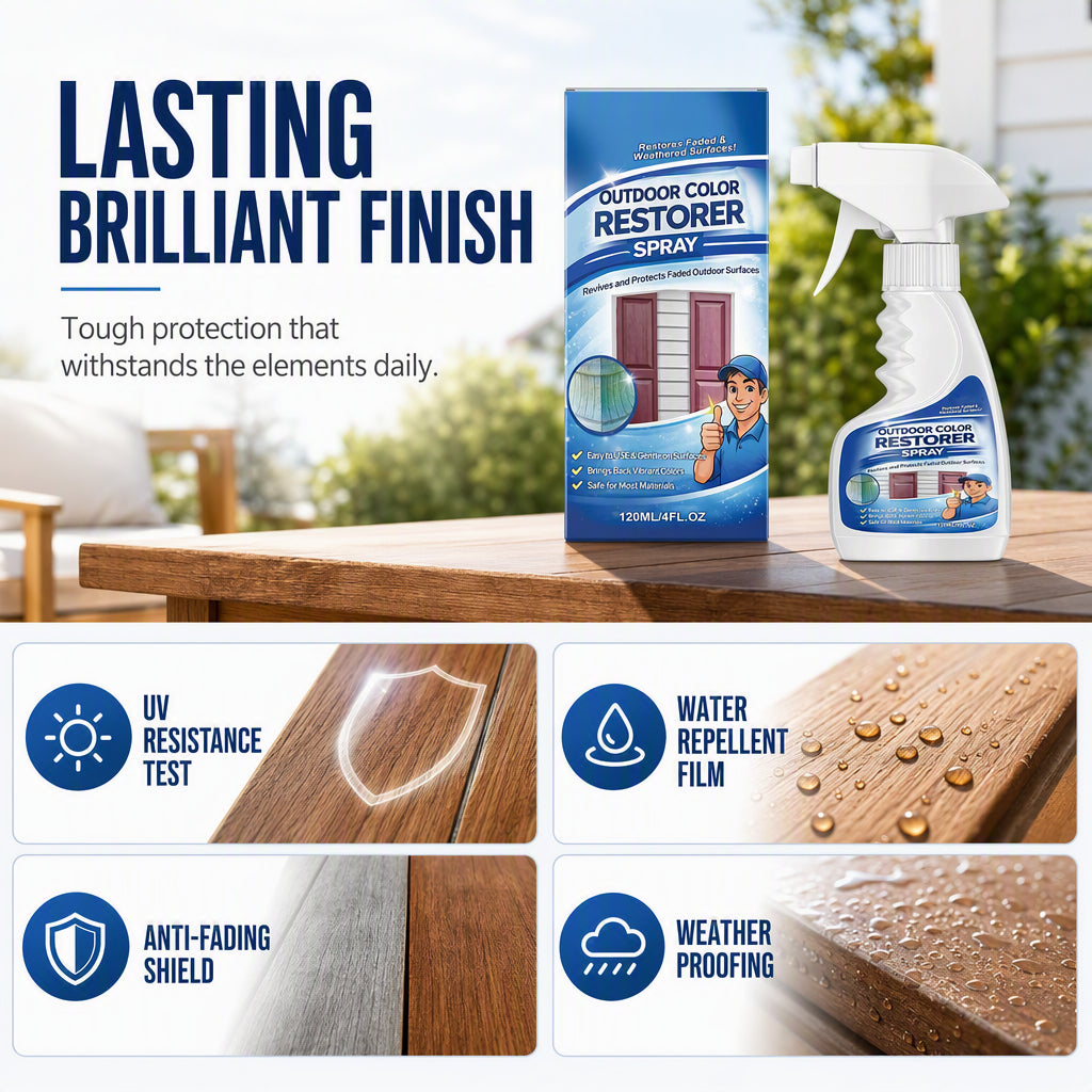 🌿✨ LIMITED TIME DEAL – Outdoor Color Restorer Spray | Revive Faded Wood Furniture & Restore Weathered Surfaces 🪵