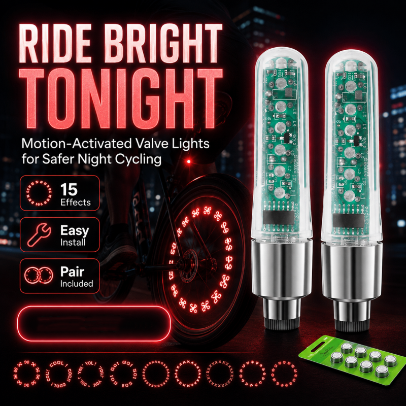 🚲Waterproof Bike Tire Valve Stem Lights✨