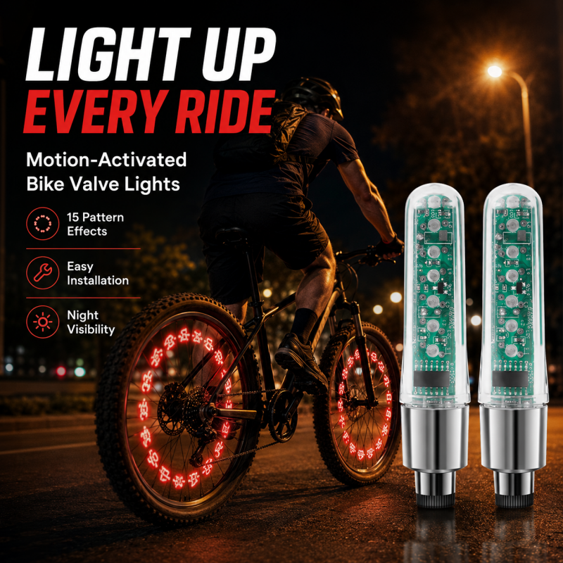 🚲Waterproof Bike Tire Valve Stem Lights✨