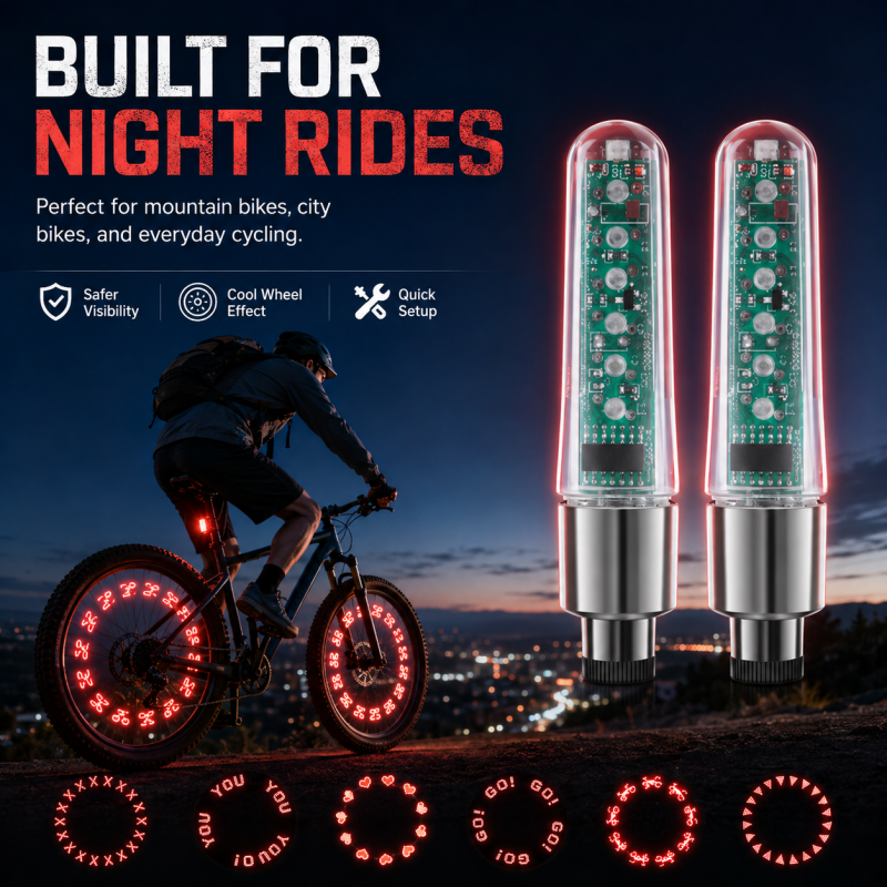 🚲Waterproof Bike Tire Valve Stem Lights✨
