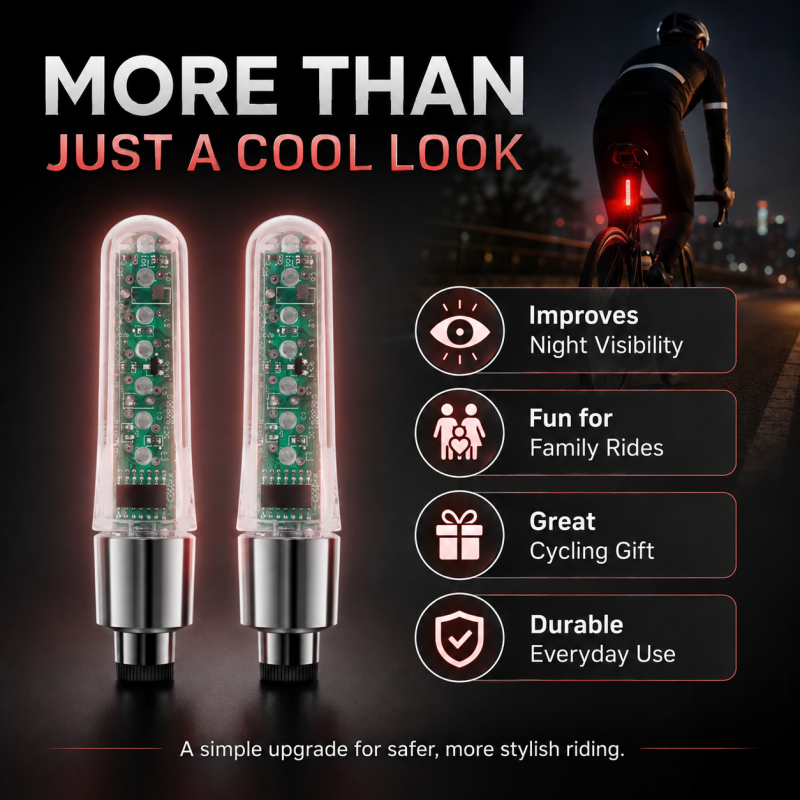 🚲Waterproof Bike Tire Valve Stem Lights✨