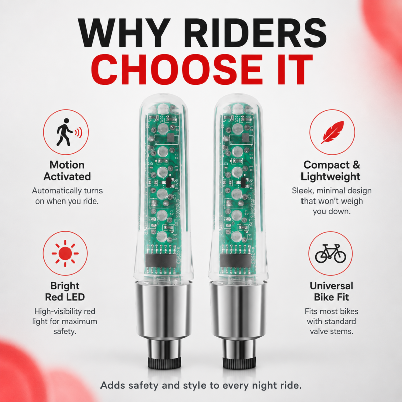 🚲Waterproof Bike Tire Valve Stem Lights✨