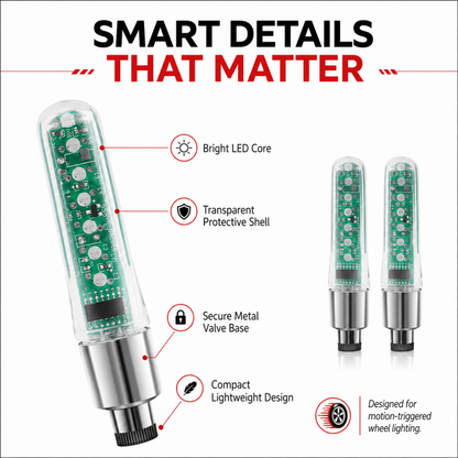 🚲Waterproof Bike Tire Valve Stem Lights✨