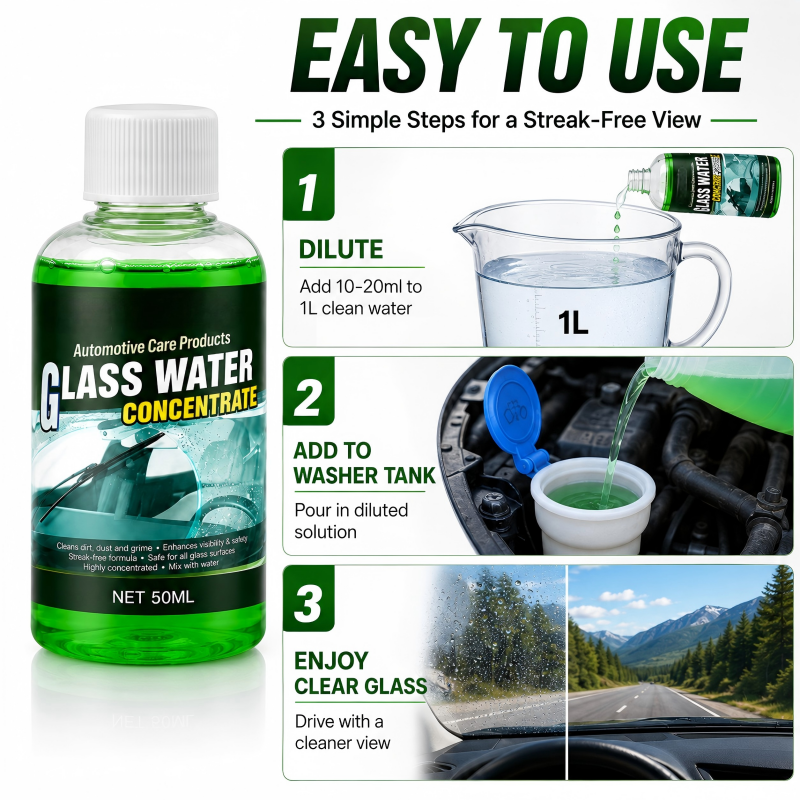 🥳2026 HOT SALE🥳💞50K+ SOLD! 💧✨ 47% OFF! Glass Concentrate – 10ml makes 1L, cuts bugs & grime, streak-free. 1 bottle = 50L. From £9.99 – lowest price online! 🚗💪