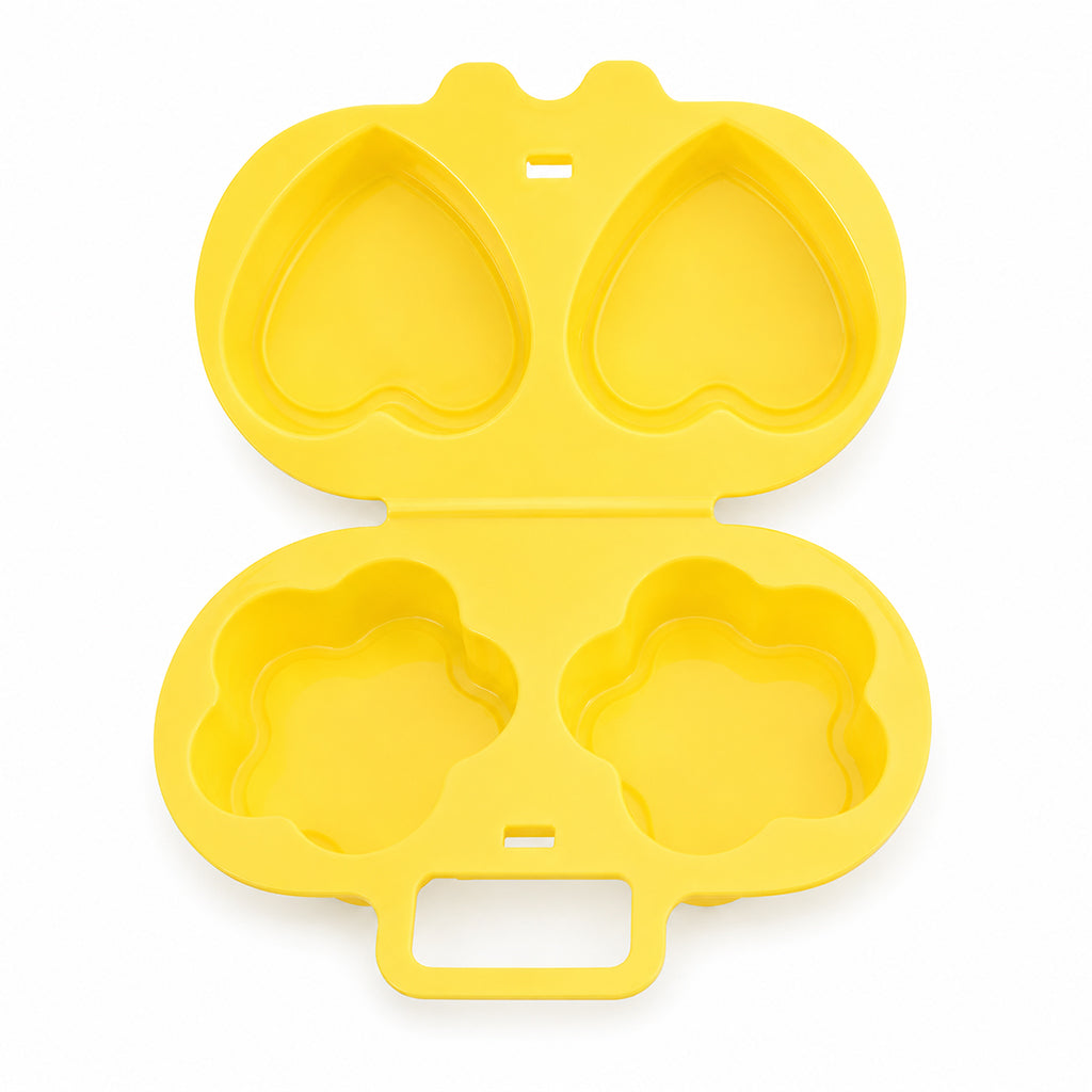 Microwave Egg Poacher with Heart and Flower Shapes