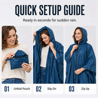 ☔ Limited Time Deal | 50% OFF Waterproof Rain Poncho – Stay Dry Wherever You Go 🌧️