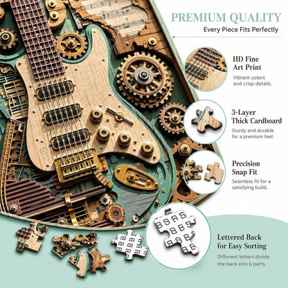 Creative Steampunk Guitar 3D Puzzle