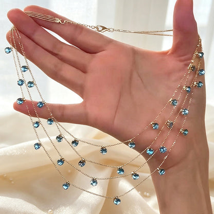 💎 47% OFF! ✨ Multi-Layered Pendant Necklace – Sparkling & elegant 💖