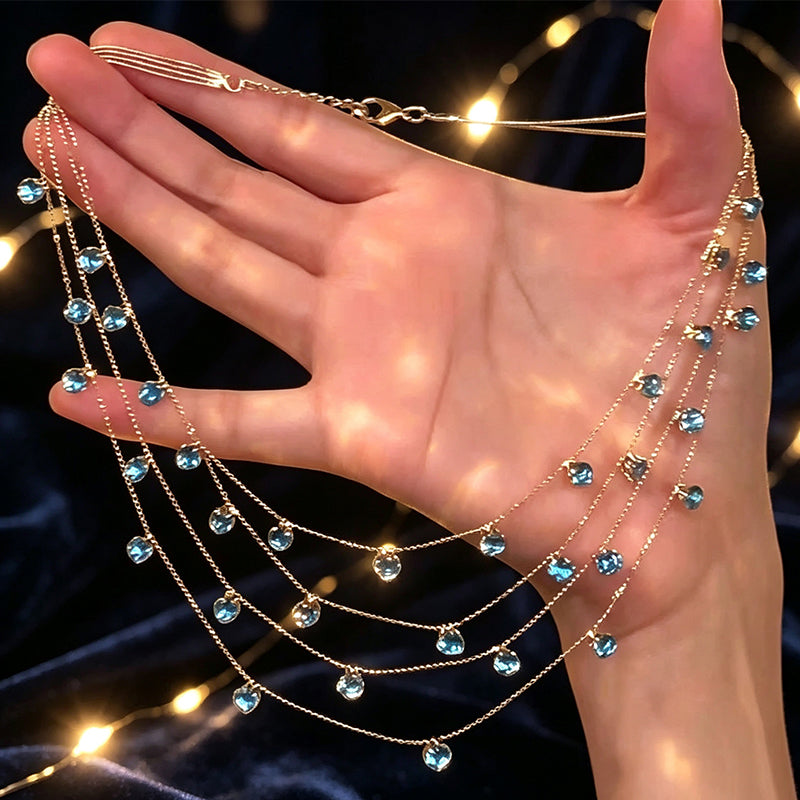 💎 47% OFF! ✨ Multi-Layered Pendant Necklace – Sparkling & elegant 💖