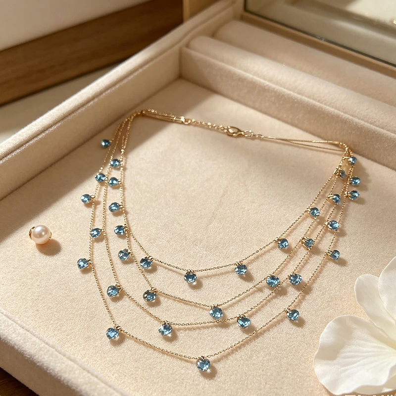 💎 47% OFF! ✨ Multi-Layered Pendant Necklace – Sparkling & elegant 💖