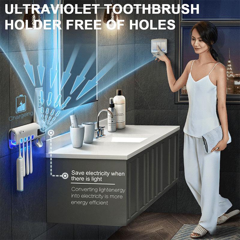 ❄️Summerfresh 50% OFF!✨3-in-1 Smart Toothbrush Station – UV Sanitising, Family Storage & Toothpaste Dispensing