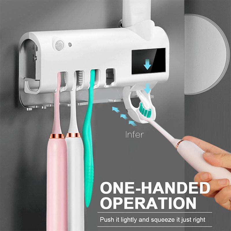 ❄️Summerfresh 50% OFF!✨3-in-1 Smart Toothbrush Station – UV Sanitising, Family Storage & Toothpaste Dispensing