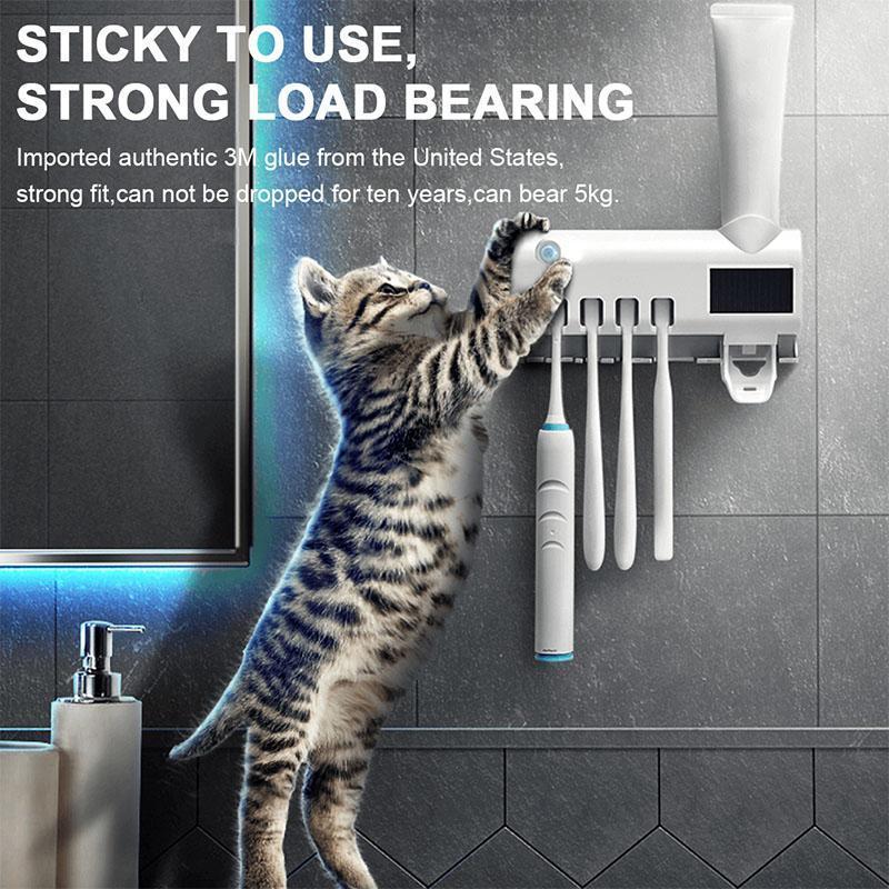 ❄️Summerfresh 50% OFF!✨3-in-1 Smart Toothbrush Station – UV Sanitising, Family Storage & Toothpaste Dispensing