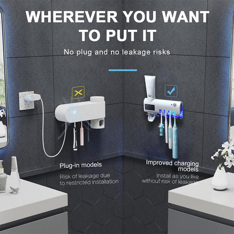 ❄️Summerfresh 50% OFF!✨3-in-1 Smart Toothbrush Station – UV Sanitising, Family Storage & Toothpaste Dispensing