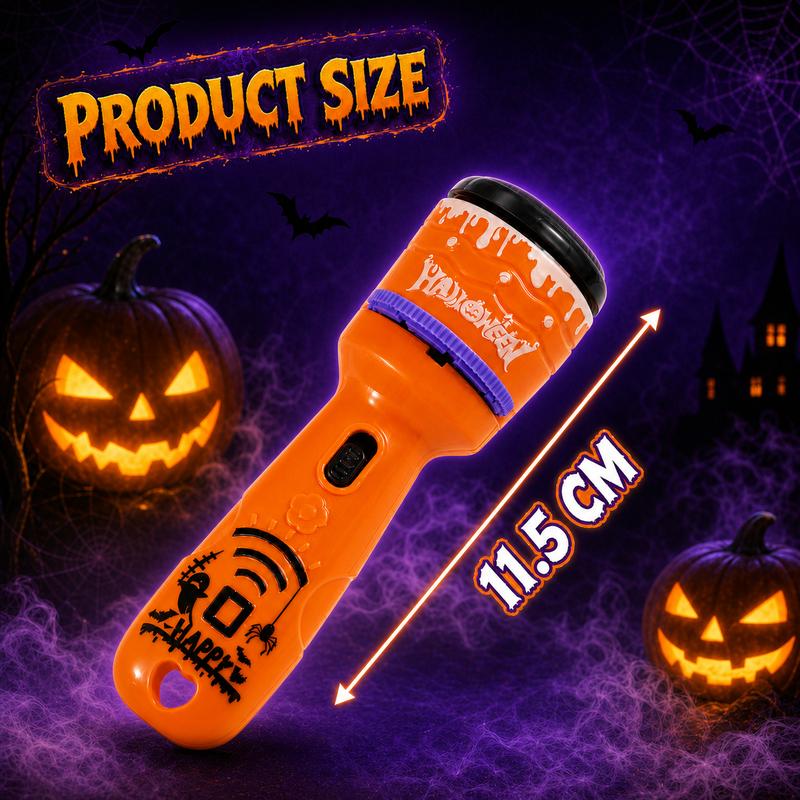 🎄 Kids Christmas Halloween Projection Flashlight Toy – Create Magical Bedtime Stories With 24 Festive Light Slides