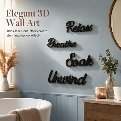 🛁 BUY 2 GET 1 FREE! 🧱 Farmhouse Bathroom Decor Set – 4‑piece, wood cutouts & stylish ✨