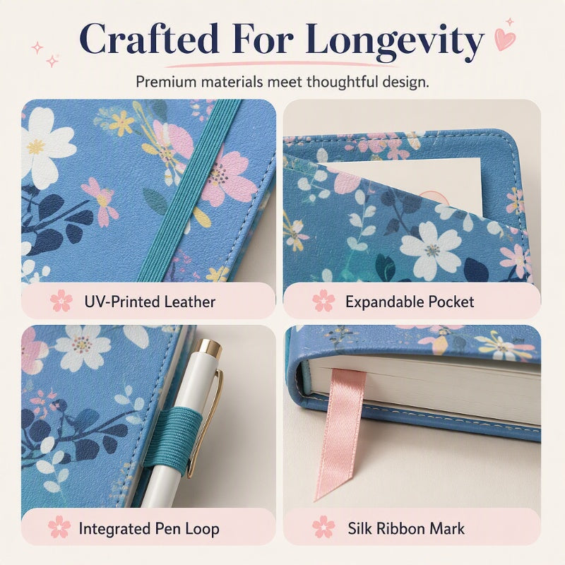 🌸📖 Elegant Floral 2027 Weekly Planner – A5 Organizer with Monthly Index Tabs & 100g Paper