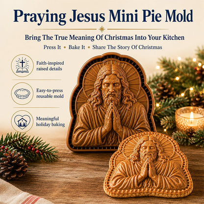 🎁🎄Christmas Sale 50% OFF!🥧 Faith-Inspired Christmas Mini Pie Mold – 3D Holiday Pastry Press for Meaningful Christmas Baking