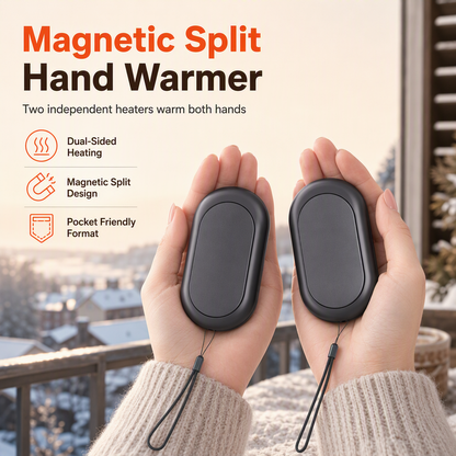 📢📢40% OFF !! ⏰Magnetic Split 2-in-1 Rechargeable Hand Warmer Mini Portable USB Electric Hand Warmer