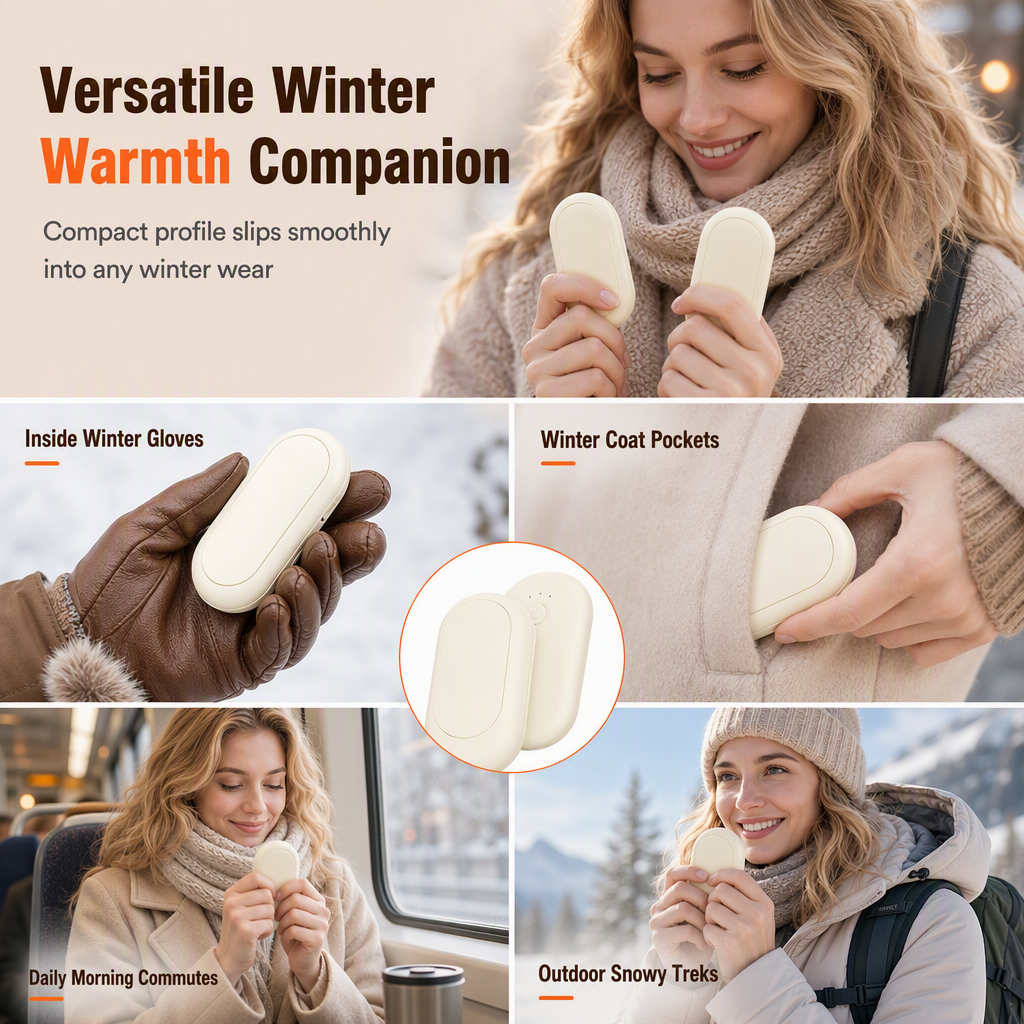 📢📢40% OFF !! ⏰Magnetic Split 2-in-1 Rechargeable Hand Warmer Mini Portable USB Electric Hand Warmer