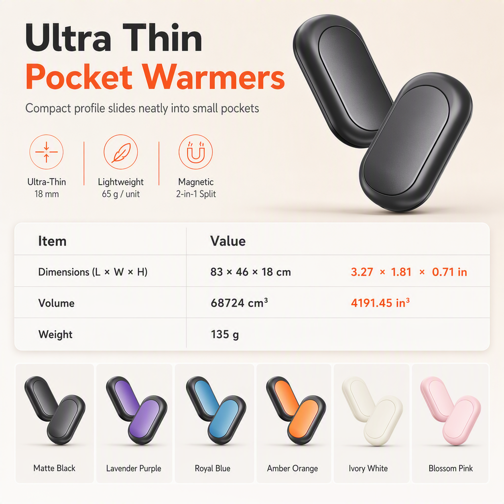 📢📢40% OFF !! ⏰Magnetic Split 2-in-1 Rechargeable Hand Warmer Mini Portable USB Electric Hand Warmer
