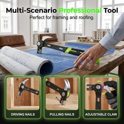Industrial-Grade Multifunctional Claw Hammer