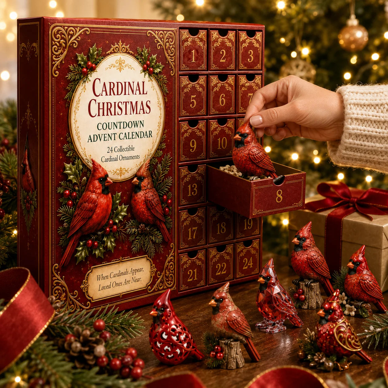 Last 50 pcs⏰ High-quality model✨Cardinal Christmas 24-Day Countdown Calendar – Limited Anniversary Edition（副本）