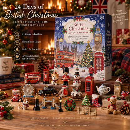 🎄 24 Days of British Christmas – Advent Calendar with 24 Charming Collectible Surprises